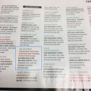 cincinnati top pain doctor listing